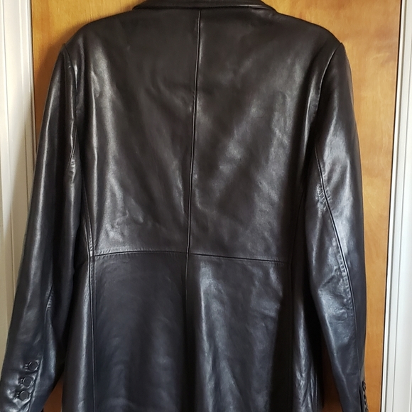 Andrew Marc Leather vintage trench coat - Picture 5 of 7
